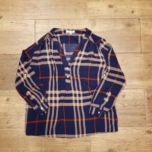 Honey Belle plaid blouse